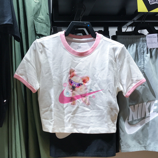 2024秋新款 HM4621 印花透气短款 T恤 133 运动休闲短袖 Nike耐克女装