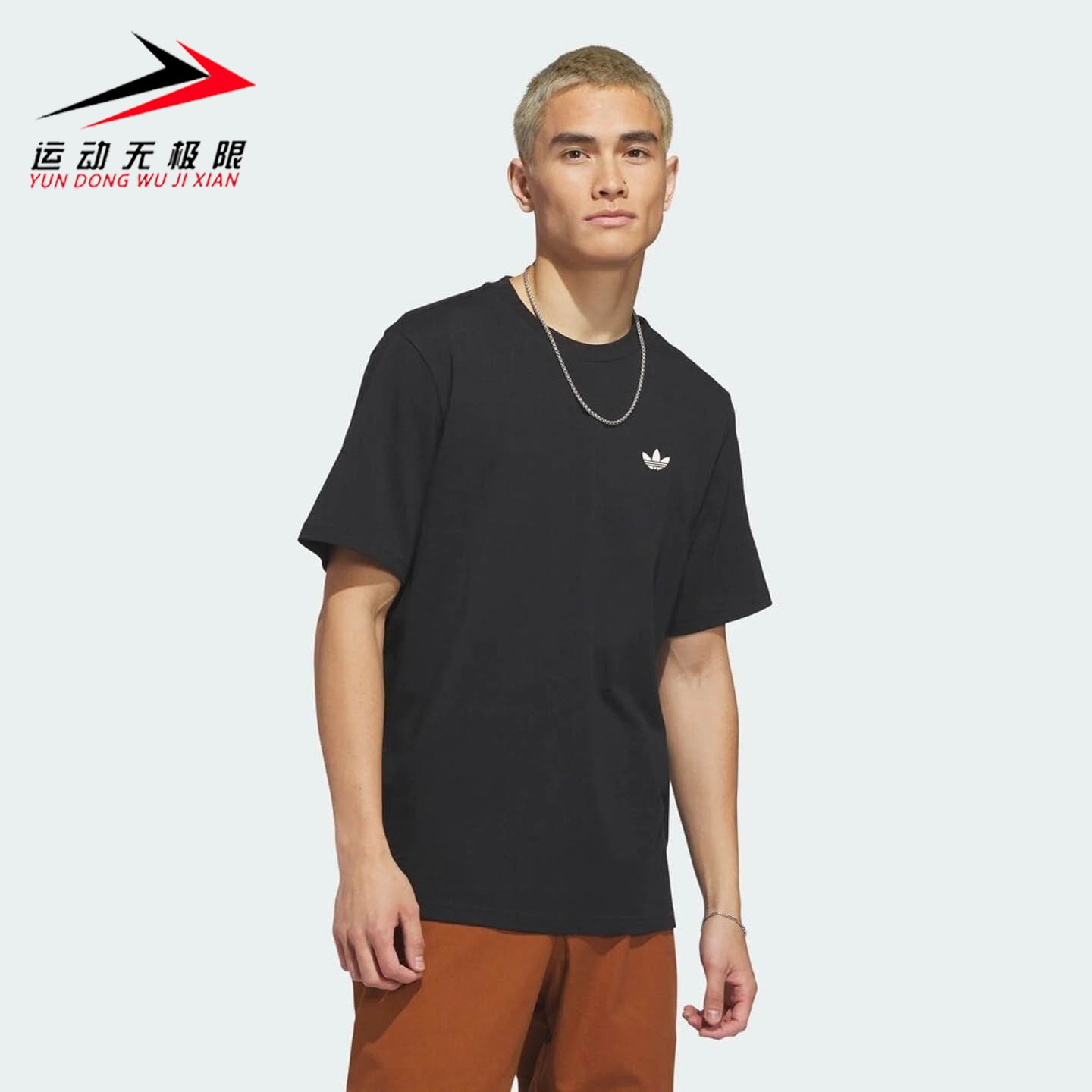 阿迪达斯三叶草男女装2026夏季运动休闲针织短袖T恤 KR6365KR6366