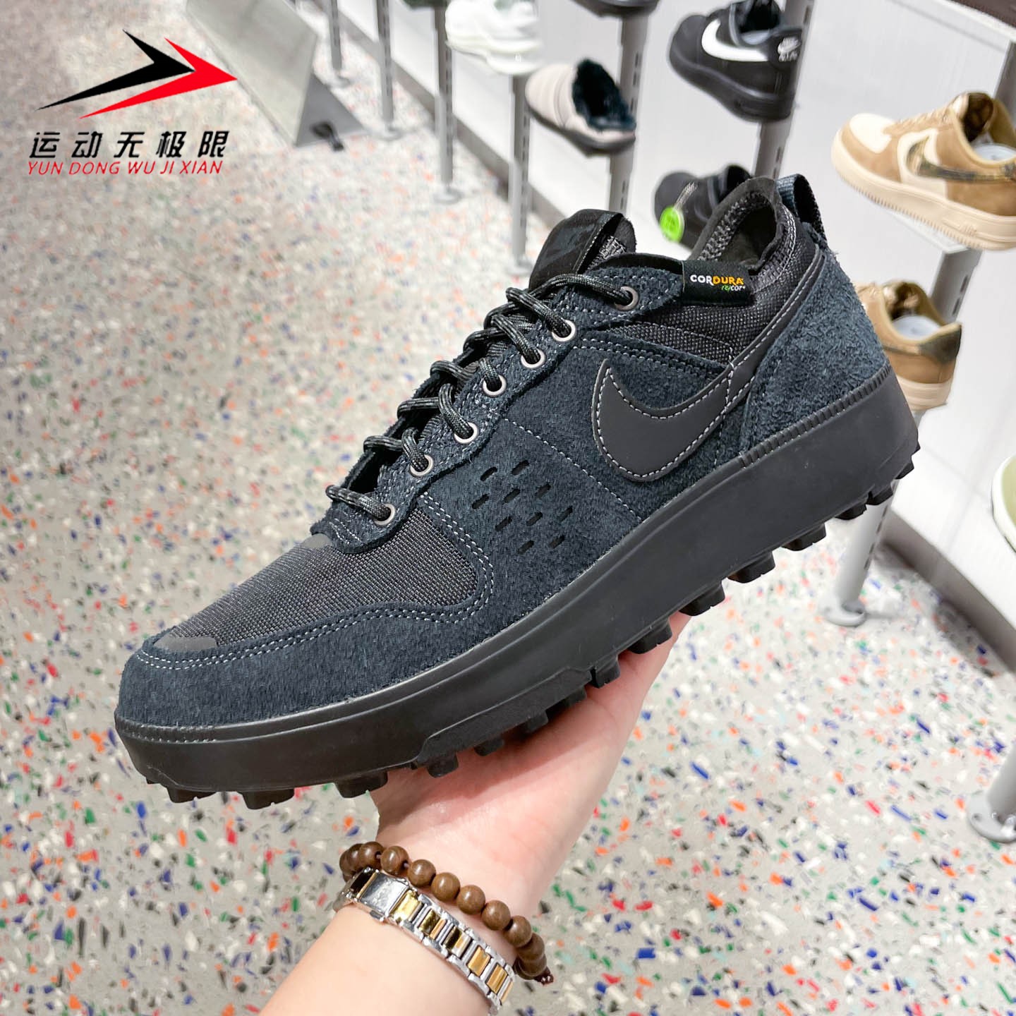NIKE耐克男鞋2025冬款C1TY PRM复古休闲翻毛皮防滑板鞋HJ4316-003