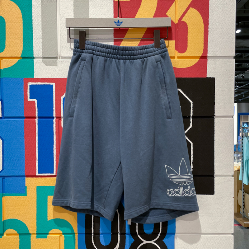 ADIDAS阿迪达斯三叶草2024夏新款男子宽松舒适休闲运动短裤IR8005