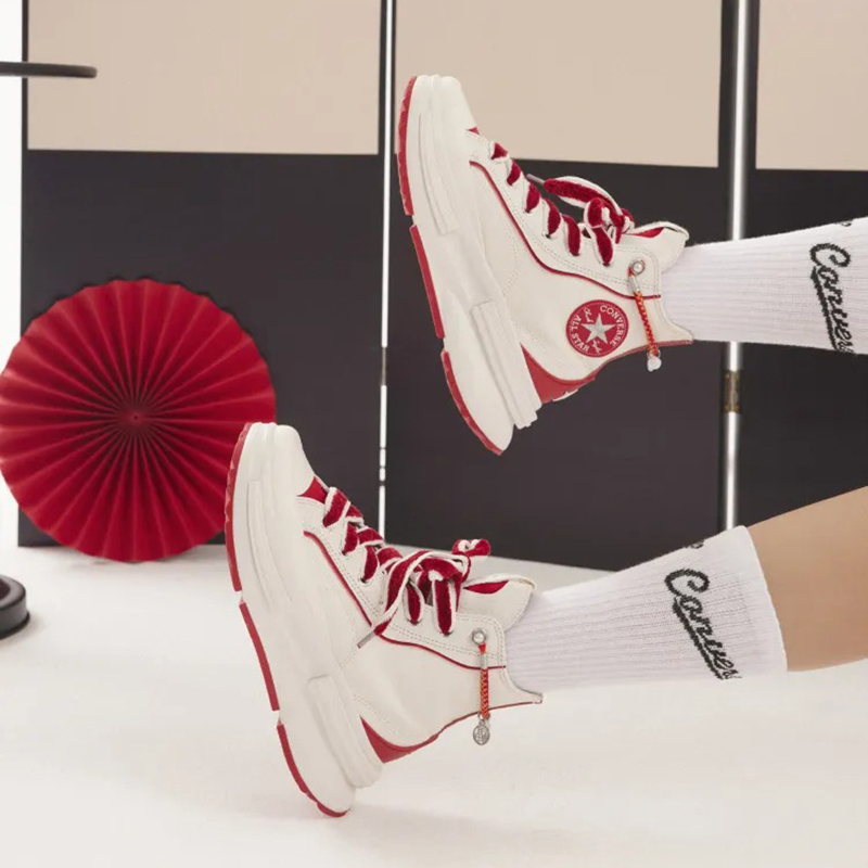 CONVERSE匡威女鞋2025蛇年新款夹心厚底鞋休闲高帮帆布鞋 A13346C