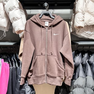Nike耐克女子2024春新款 237 加绒保暖宽松运动休闲夹克外套DQ5759