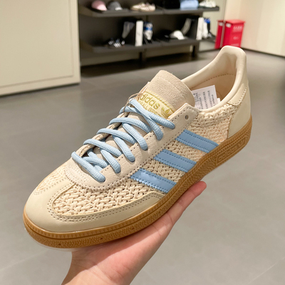 阿迪达斯三叶草女鞋2025秋复古轻便透气运动休闲板鞋德训鞋JQ8410