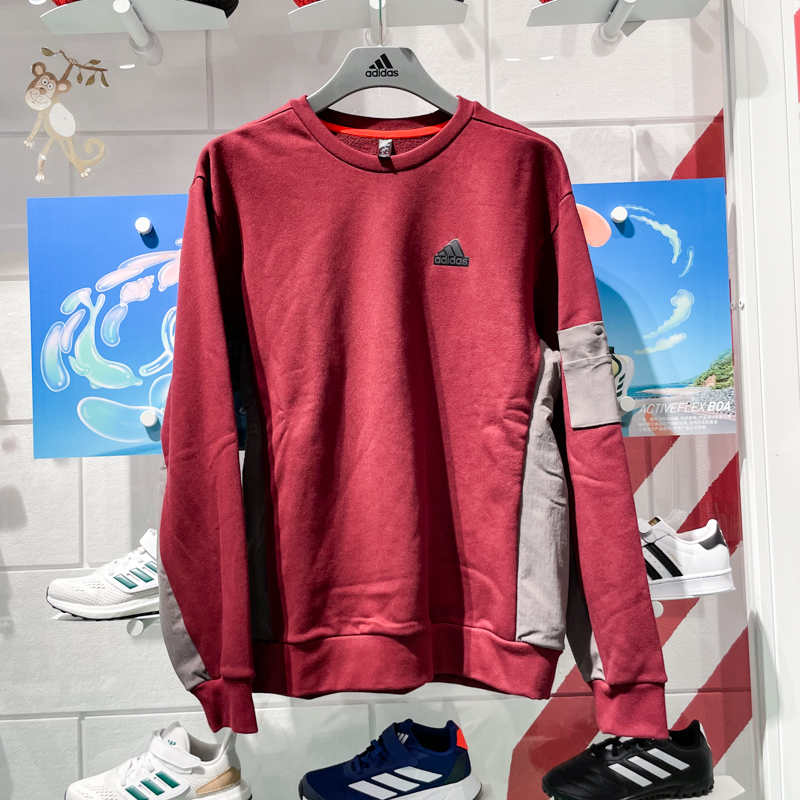 阿迪达斯男子卫衣宽松休闲套头衫