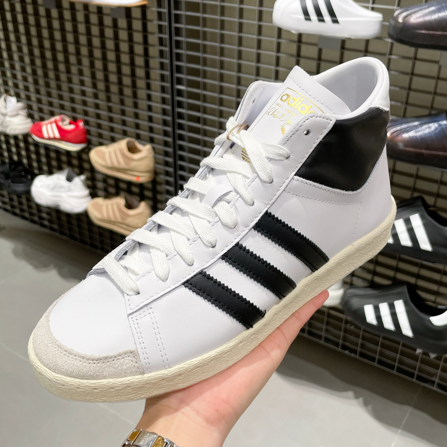 Adidas阿迪达斯三叶草男鞋2025秋新款时尚高帮运动休闲板鞋JI3445