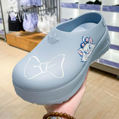 ADIDAS阿迪达斯三叶草女鞋2024夏款一脚蹬运动休闲凉鞋拖鞋JR4245