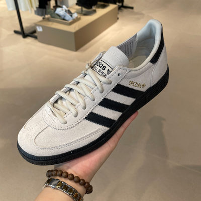 阿迪达斯三叶草男女鞋2025秋新款翻毛皮运动休闲板鞋德训鞋JR3667