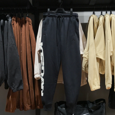 NIKE耐克男裤2024冬款Jordan MVP加绒针织束脚运动长裤FV7230-010