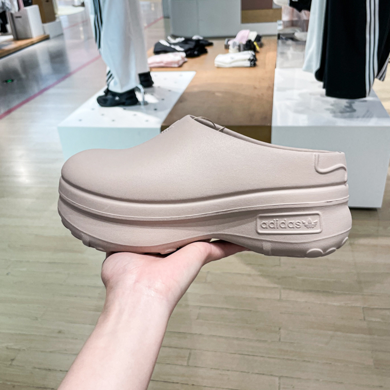 ADIDAS阿迪达斯男女2025夏季新款包头厚底凉鞋穆勒鞋厨师鞋IE7052