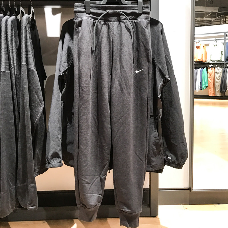 Nike耐克女装2024春新款针织舒适宽松运动休闲束脚长裤FB5435-010