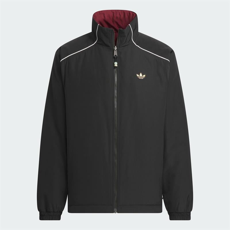 阿迪达斯三叶草男装2025新年款双面穿立领运动休闲棉服外套KA0821