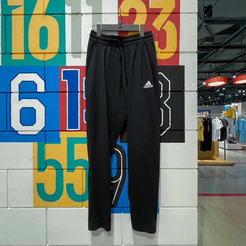 Adidas阿迪达斯男裤2024夏季新款针织透气舒适运动休闲长裤IC9409