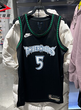 Nike耐克男装2026春新款明尼苏达森林狼队无袖背心球衣HM4777-011