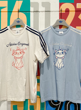 ADIDAS阿迪达斯三叶草女装2025夏款运动休闲短袖T恤 KC3099 3098