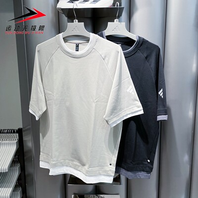 Adidas阿迪达斯男装2026夏新款运动休闲透气短袖T恤 KY5597KY5599