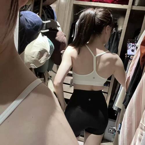lulu原标同款运动Y形背心flow y带胸垫细内衣带美背健身瑜伽上衣