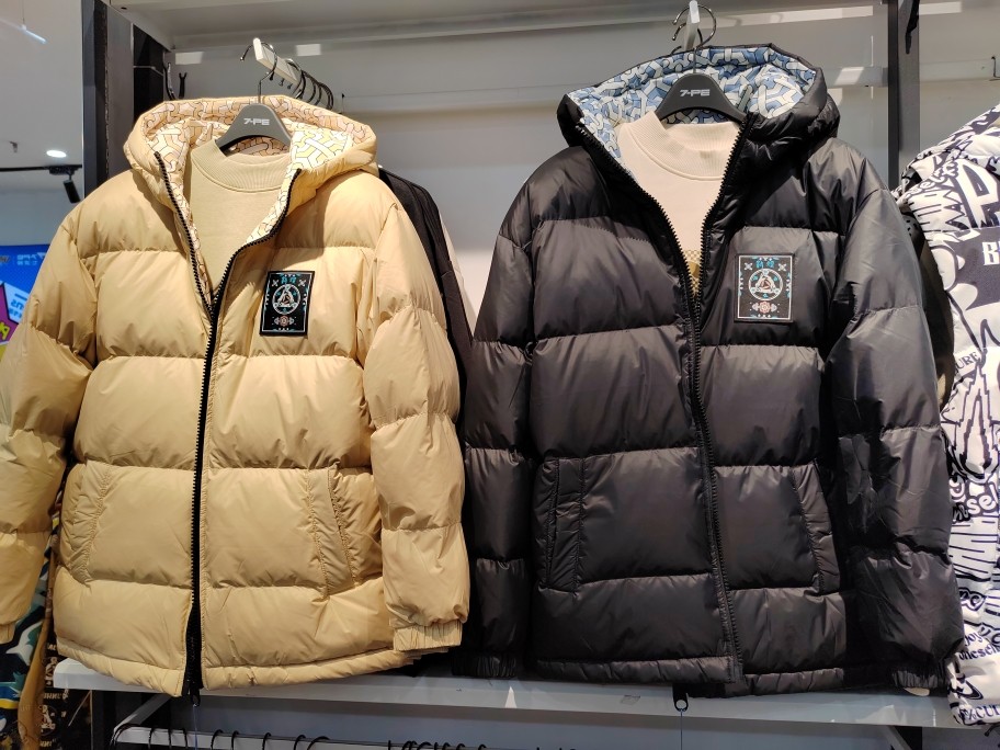 七波辉正品新款男大童青少年冬装羽绒服131659短款厚鸭绒袄双面穿