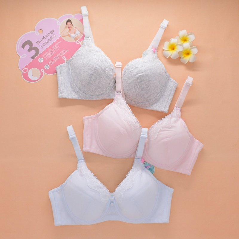 怡兰芬少女文胸初中高中学生内衣夏款薄棉质聚拢软钢圈c杯841815