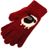 厚款 新西兰Lothlorian 男女情侣冬季 针织可爱小羊手套 纯羊毛英式