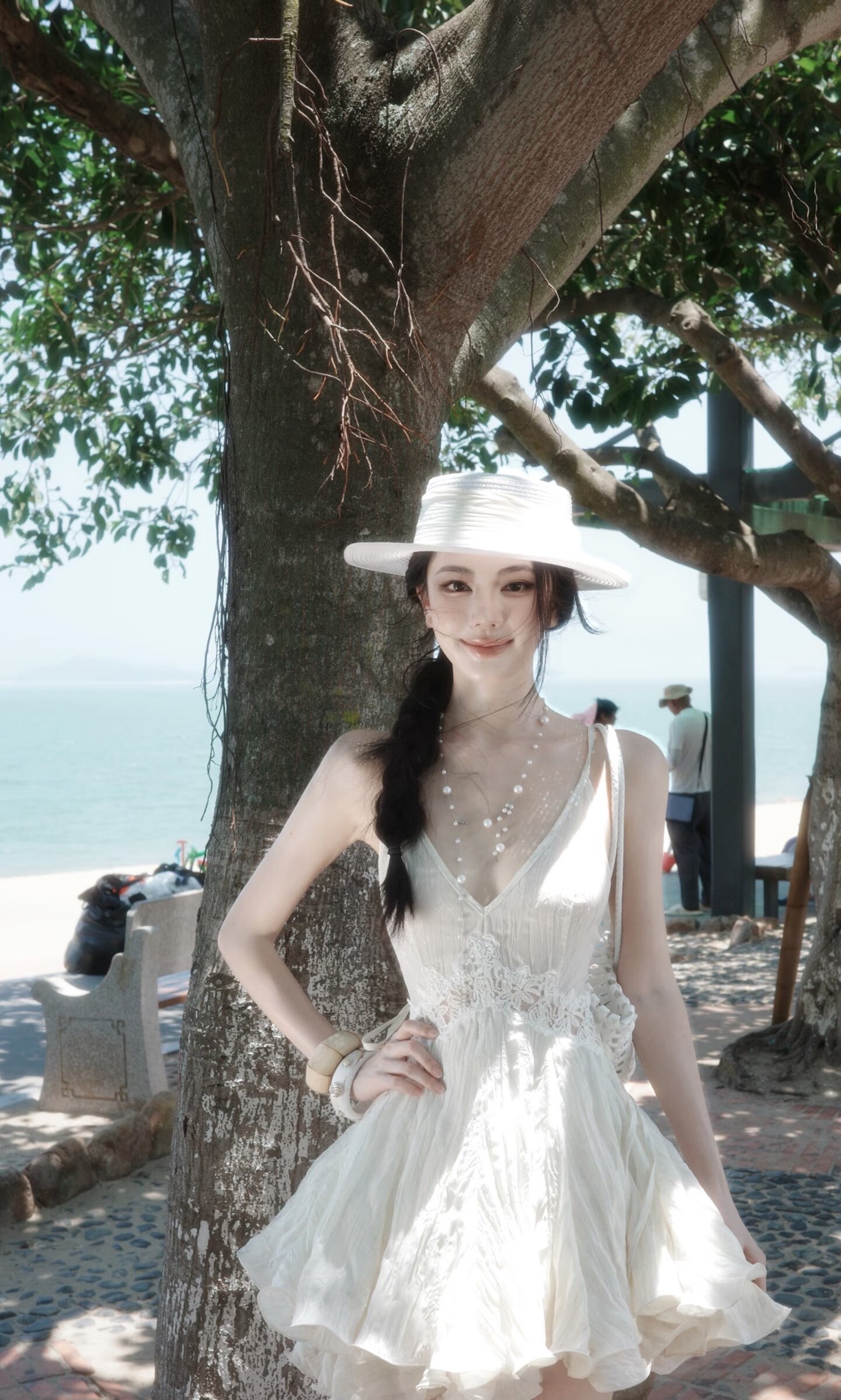 夏日法式复古遮阳防晒礼帽女
