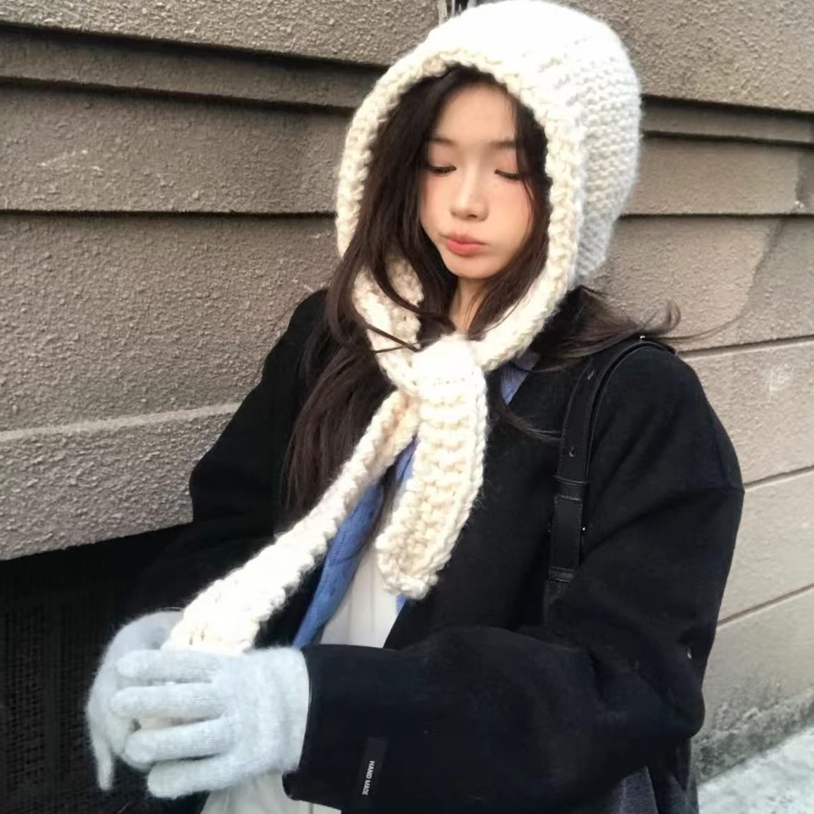 氛围感巴拉克拉法针织帽