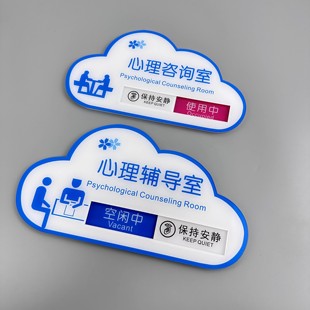 心理辅导室门牌咨询室标识牌情绪宣泄室沙盘游戏室亚克力牌子定制