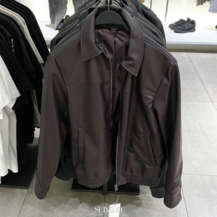 宽松仿皮飞行员拉链PU夹克皮外套4027400 男装 753 秋冬新品 柜429