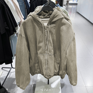 欧美水洗连帽夹克4365371牛仔宽松外套4365 男装 371 秋冬款 柜429