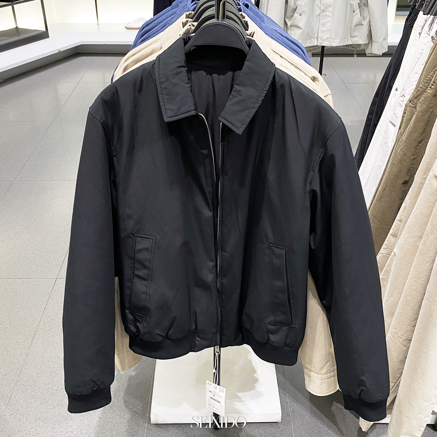 西班牙单！翻领宽松棉服夹克外套