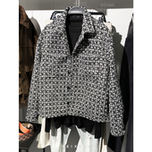 2024秋冬新品 男装 格子翻领夹克简约休闲宽松外套 柜699 9621 321