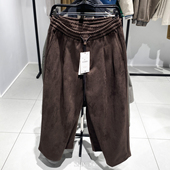 松紧腰裤 柜329 子3046385 男装 仿麂皮绒宽松直筒休闲长裤 春季 新款