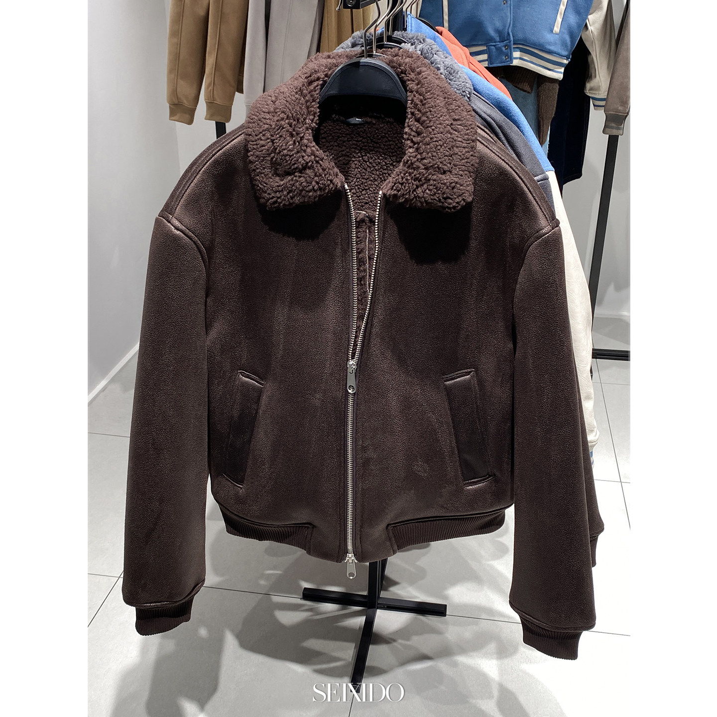 柜859！冬季男装翻毛领皮毛夹克0155160 681加绒加厚外套0155/160,男装,夹克,淘宝优惠券,粉丝福利购,淘宝优惠卷