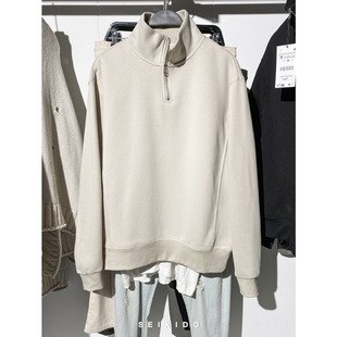 半高领拉链简约休闲卫衣外套6462333 柜299 男装 新品 779 2024秋季