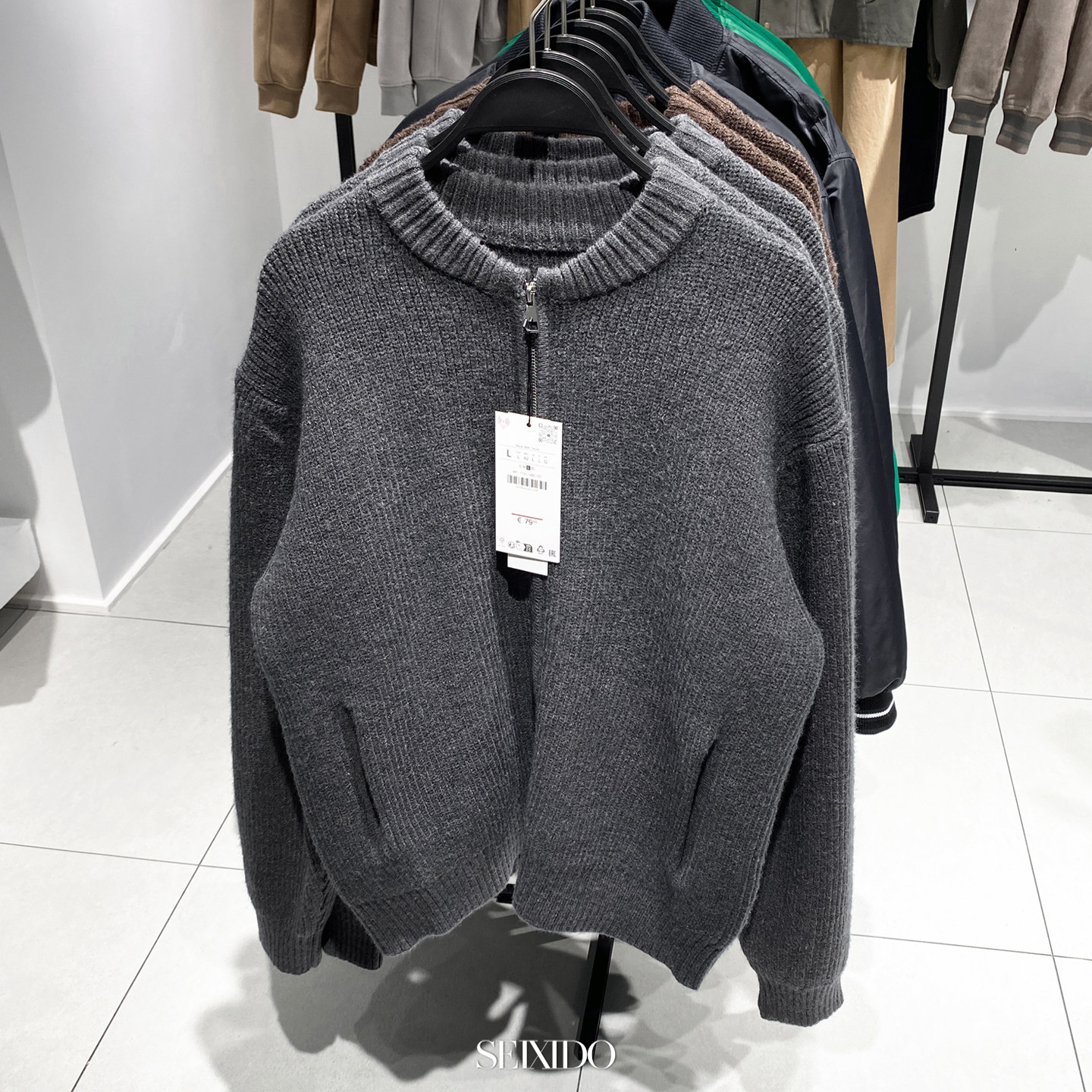 西班牙单！宽松结构针织开衫外套