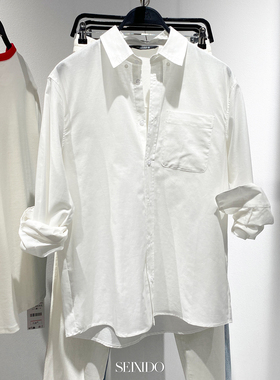 柜329！春夏新品男装简约衬衣1063411 420棉麻长袖衬衫男1063/411