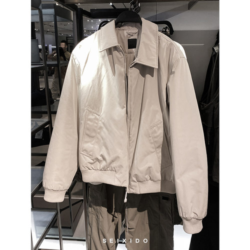 西班牙单！秋冬翻领宽松棉服夹克