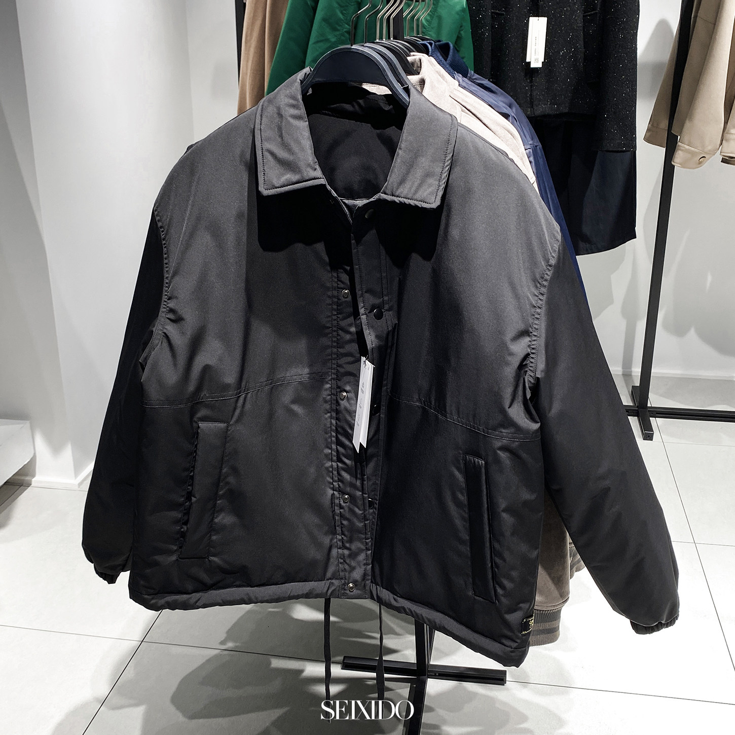 柜549！秋冬新款男装宽松科技面料棉服翻领夹克厚外套3833401 800,男装,夹克,淘宝优惠券,粉丝福利购,淘宝优惠卷