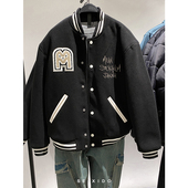 柜799 800 毛呢刺绣夹棉棒球服夹克宽松外套6318411 秋冬新品 男装