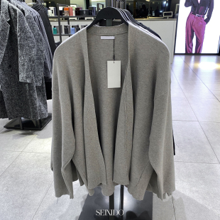 9598371简约宽松毛衣外套男9598 无领针织开衫 371 秋冬男装 柜329
