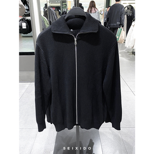 立领针织开衫 柜429 拉链长袖 男装 9598388简约休闲毛衣外套 秋冬款