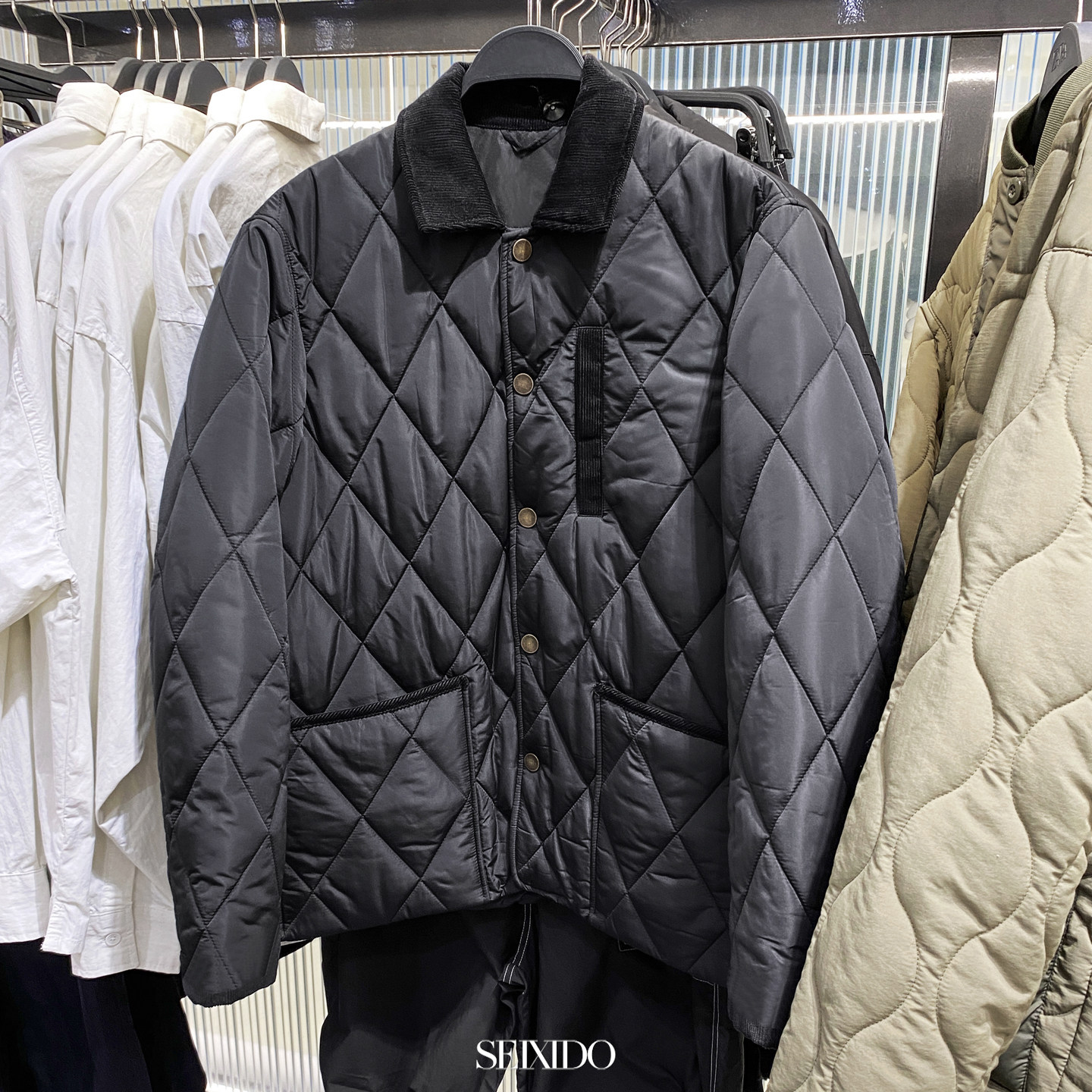 西班牙单！绗缝保暖棉服夹克外套