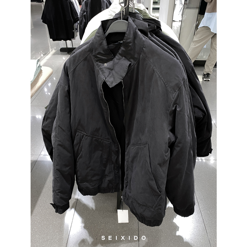 西班牙单！秋冬立领宽松棉服夹克