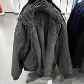 柜799 801加绒连帽厚外套 仿皮草双面穿夹克0993401 秋冬新款 男装