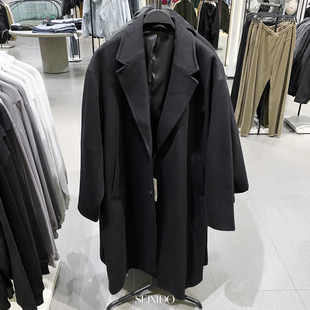 大衣厚外套5070400 柜799 领中长款 简约休闲宽松西装 800 秋冬男装