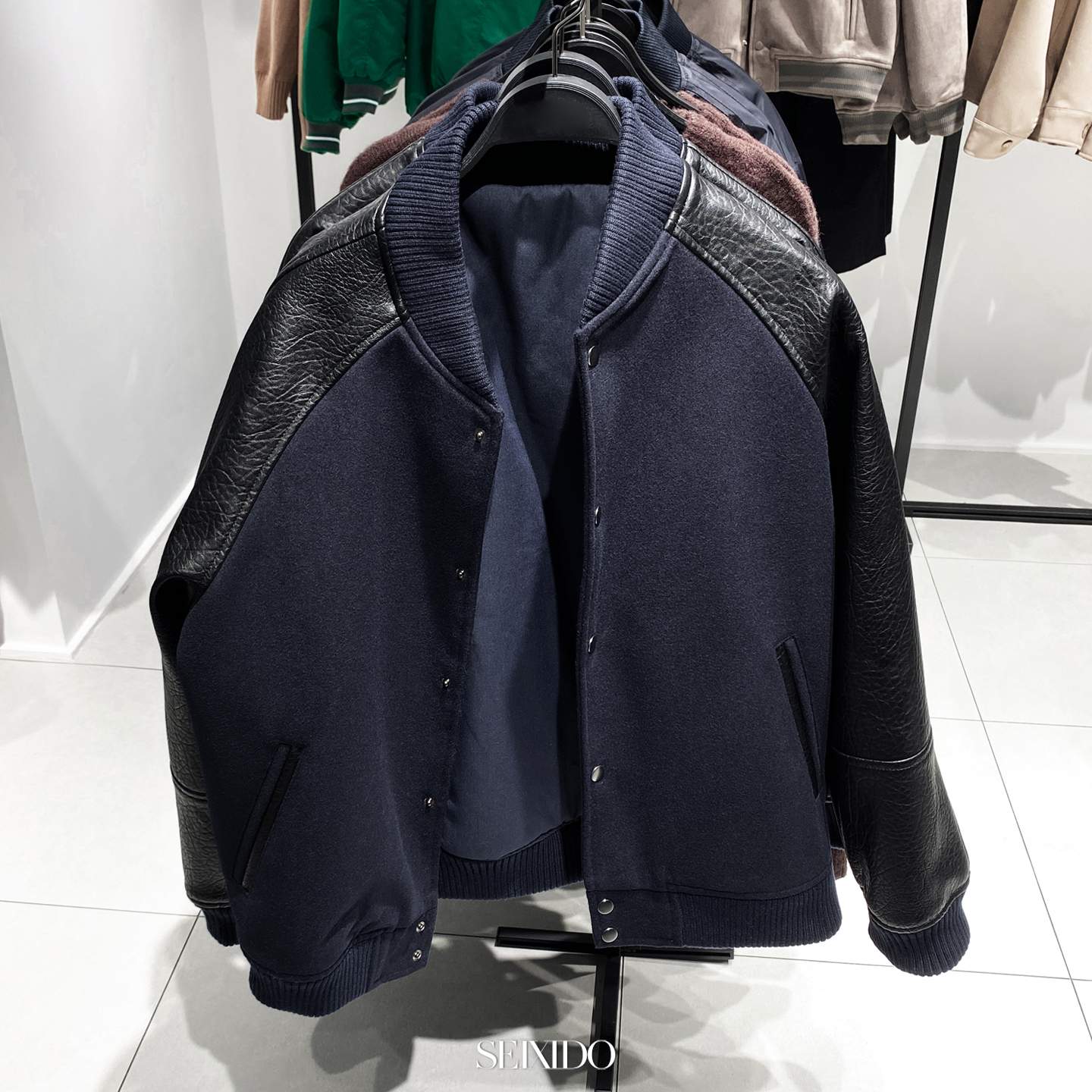 西班牙单！羊毛混纺棒球服厚外套