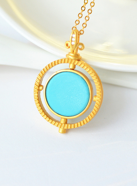 暮城珠宝女天然绿松石