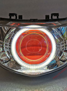 巧格i125改装海5LED前大灯双光透镜天使恶魔氙气灯总成全套