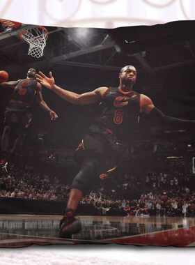 【送枕芯】NBA洛杉矶湖人队勒布朗詹姆斯抱枕小皇帝詹皇球迷定制
