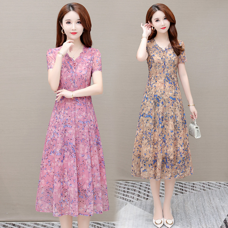 声雨竹女装清仓折扣2023年春夏新款专柜正品短袖连衣裙官方旗舰店