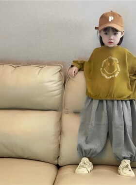 男女童宝宝春秋季韩版笑脸卫衣